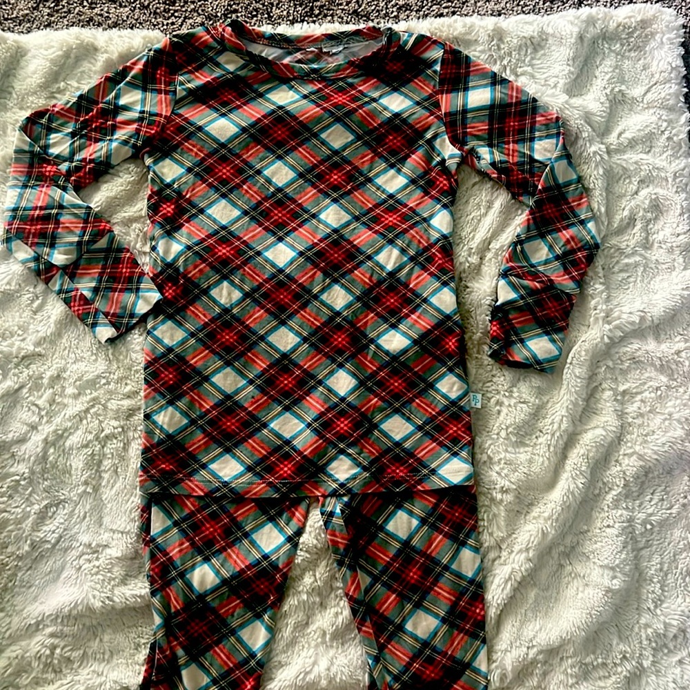 Posh peanut 3T plaid pajamas